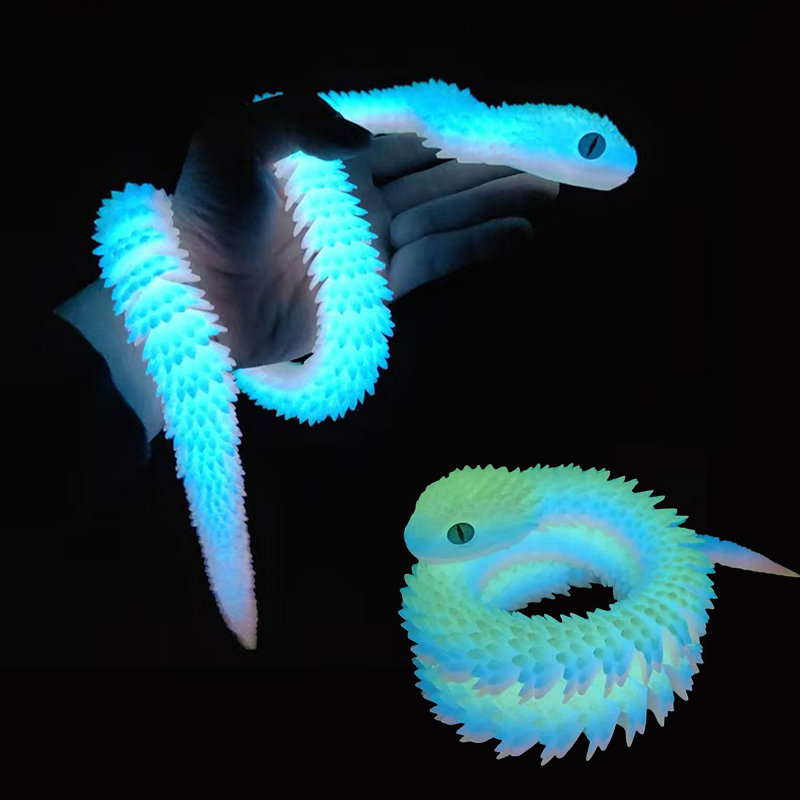 3D Printing Lizard - 30/60/80cm 3D Printed Luminous Snake Movable