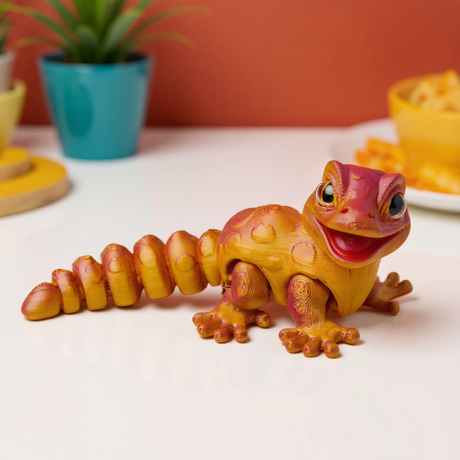 3D Printed Gecko Figurine Liza - 3D Printing Lizard recension och pris