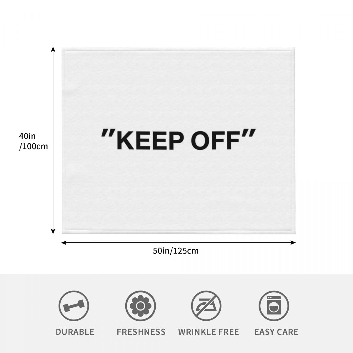 KEEP OFF Quotation Throw Blank - 3D Printing Quotation recension och pris