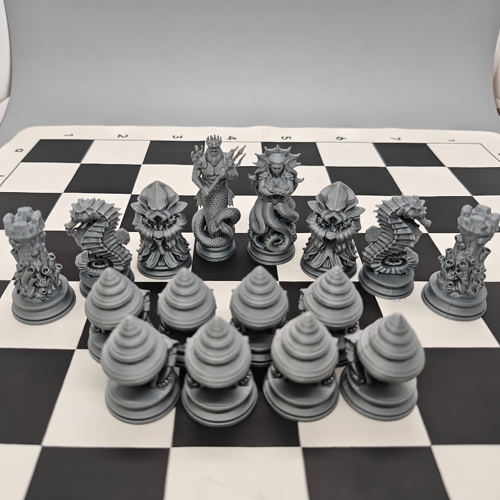 16PCS Ocean Myth Chess Figurin - 3D Printing Chess recension och pris