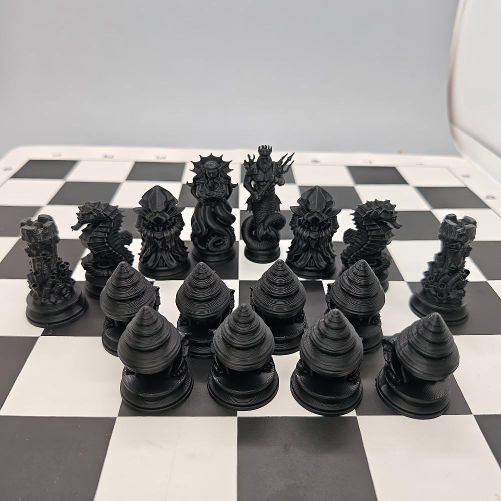 16PCS Ocean Myth Chess Figurin - 3D Printing Chess recension och pris