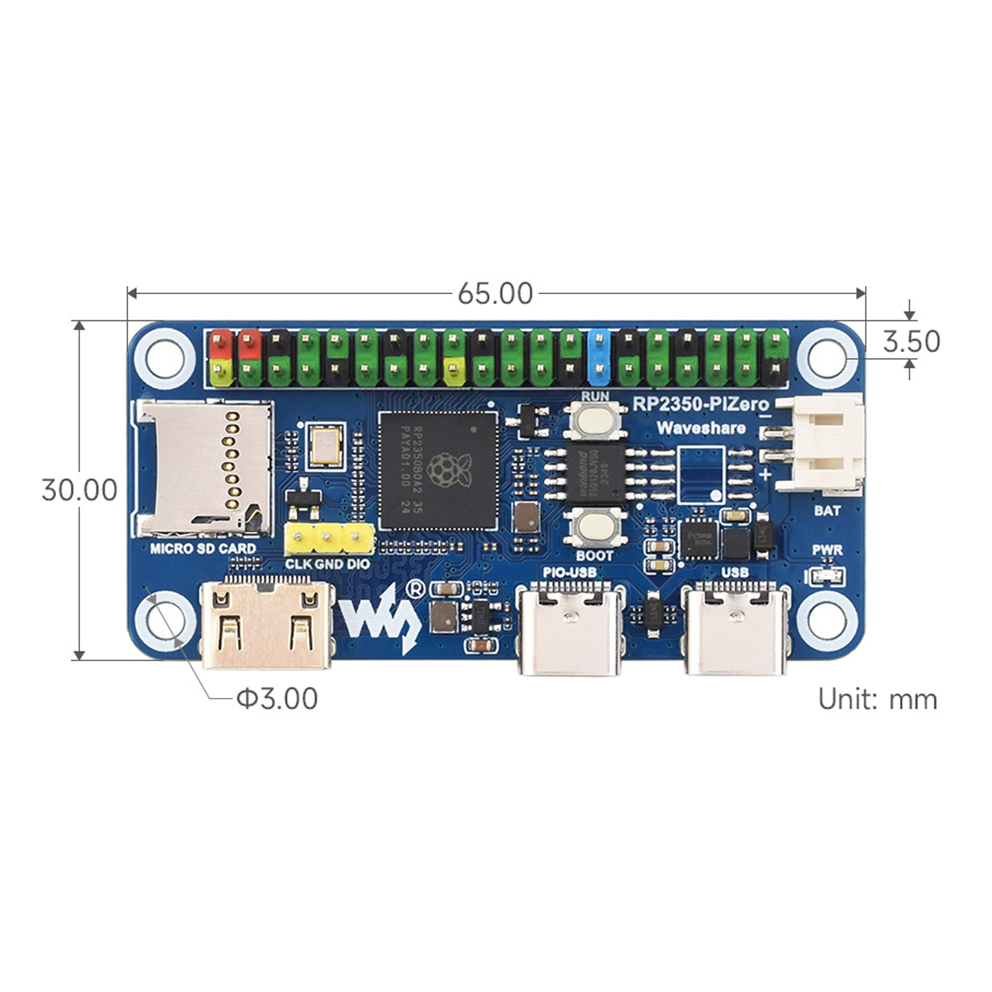 Waveshare RP2350-PiZero Develo - Raspberry Pi 3D Print recension och pris