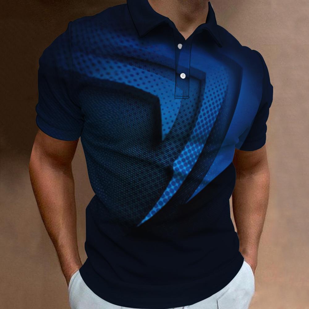 Fashion Polo T-Shirts For Men  - 3D Printing Technology recension och pris