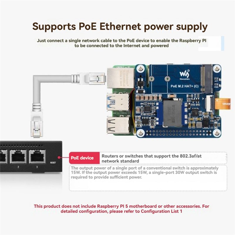 Waveshare M. 2 HAT+ (C) Adapte - Raspberry Pi 3D Print recension och pris