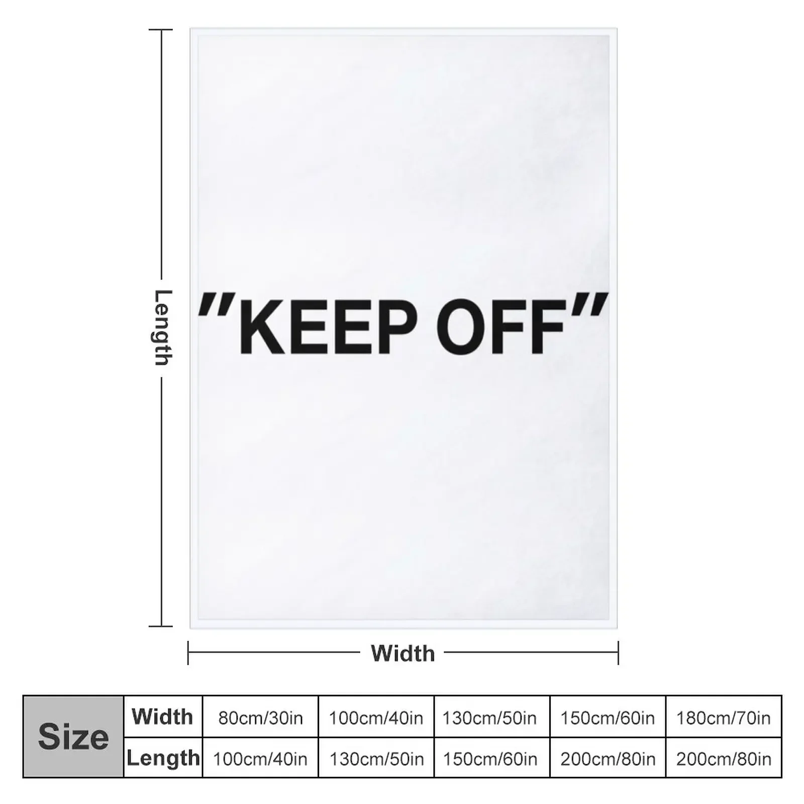 KEEP OFF Quotation Throw Blank - 3D Printing Quotation recension och pris