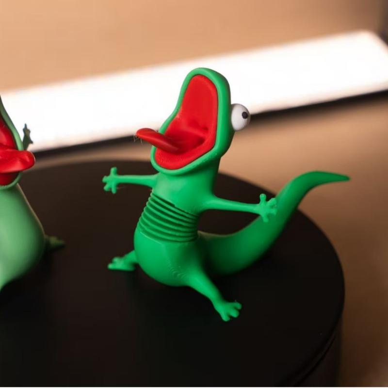 2026 New 3D Printed Cute Green - 3D Printing Lizard recension och pris