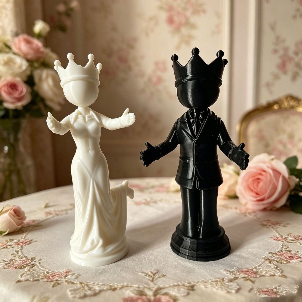 2pcs Lovers Statue 3D Printed  - 3D Printing Chess recension och pris