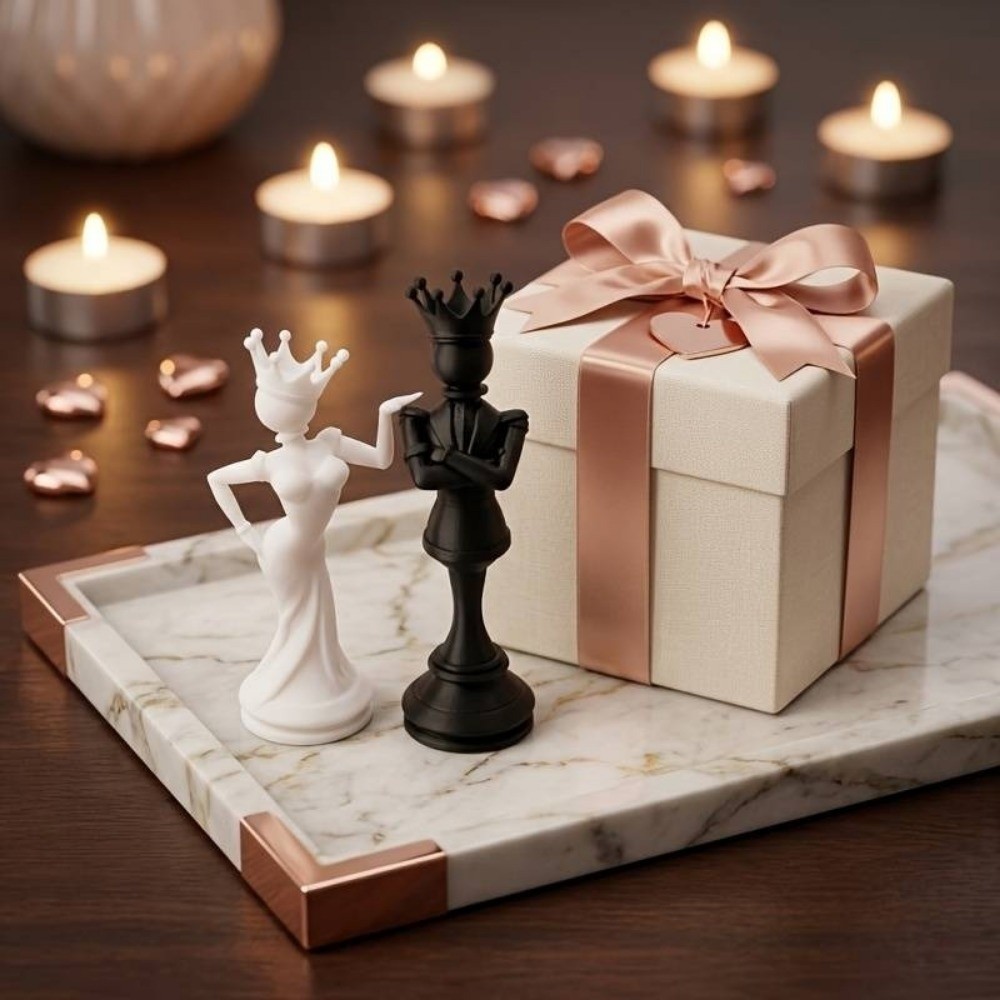 2pcs Lovers Statue 3D Printed  - 3D Printing Chess recension och pris